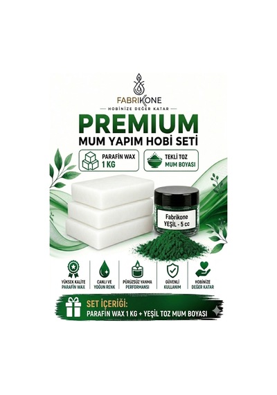 Premium Mum Yapım Hobi Seti - Parafin Wax 1 Kg - Tekli Toz Mum Boyası - Yeşil Bkfabpw1kg1y Karışık