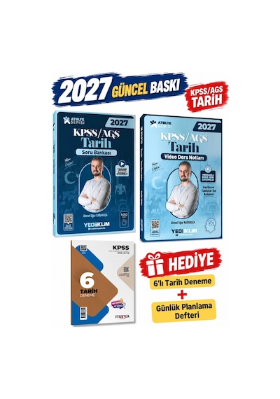 2027 Kpss Ags Atölye Serisi Genel Kültür Tarih Video Ders Notu Ve Soru Bankası + Deneme Ve Planlama