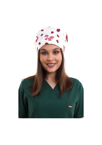 Uğur Böceği Desenli Cerrahi Bone - Doktor Bone-Standart-4204 Uğurböceği