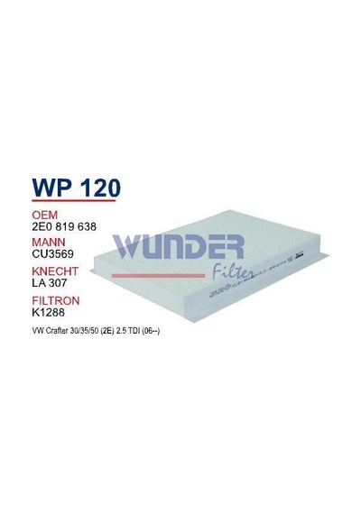 WUNDER WP120 Polen Filtresi Crafter Sprinter 06- Cu3569 Fn0038