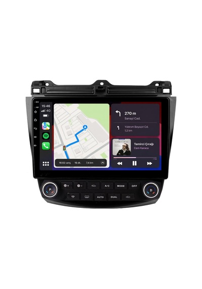 Honda Accord Android Multimedya 2003-2008 Yeni Kasa Carplay Android Auto Navigasyon 8gb Ram 64gb 9"