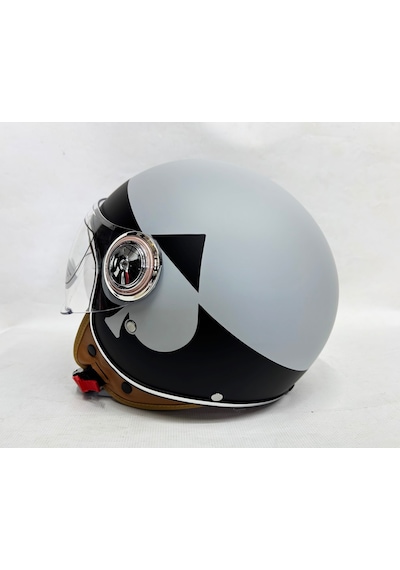 Nero Tk-06 Şefaf Vizörlü Yarım Açık Kask Mat S2 Çok Renkli
