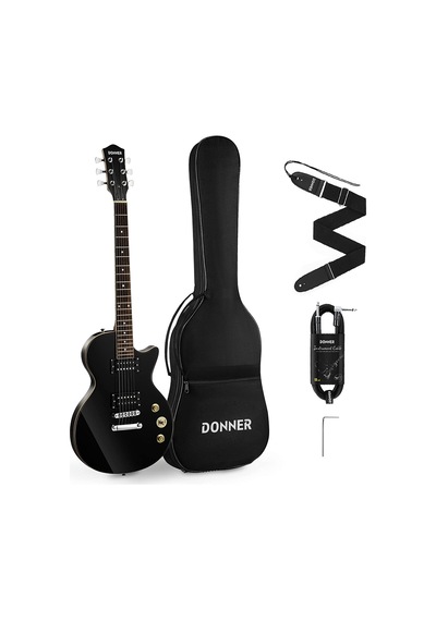 Donner DLP-124B LP Elektro Gitar Paketi (Siyah)