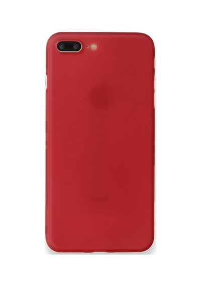 Apple iPhone Uyumlu  8 Plus Uyumlu Kılıf Pp Ultra İnce Kapak - Kırmızı