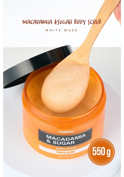 Kundal Macadamia & Sugar White Musk Body Scrub 550 G