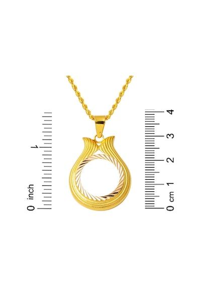 Bilezikci Çeyrek Altın Çerçevesi Lale Kolye Klscs14k20779