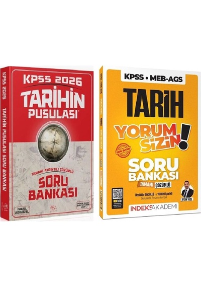 Cba + İndeks 2026 Kpss Tarihin Pusulası + Yorum Sizin Soru Bankası 2 Li Set - İsmail Adıgüzel, Aydın