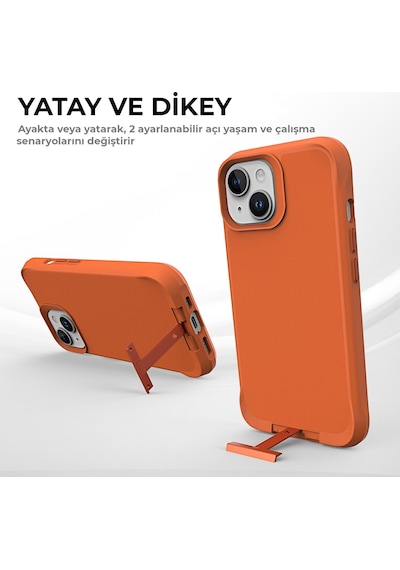 Bix Apple Uyumlu iPhone 14 Plus / 15 Plus Vortex Magsafe Kılıf Stand Özellikli 3x Korumalı Mikro Fiber İç Yüzey Turuncu Turuncu Bix Apple Uyumlu iPhone 14 Plus / 15 Plus Vortex Magsafe Kılıf Stand Özellikli 3x Korumalı Mikro Fiber İç Yüzey Turuncu Turuncu