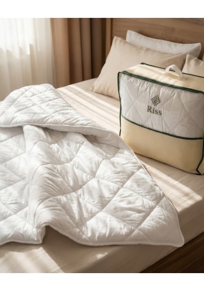 Riss Tekstil Tek Kişilik %100 Kuzu Yünü Yorgan 155 X 215 CM 3000 GR Beyaz
