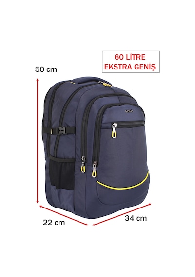 Dada 09 17,3 inç Lacivert Laptop Sırt Çantası 60 Litre Usb Typc-E Aparat Darbe Emici Koruma