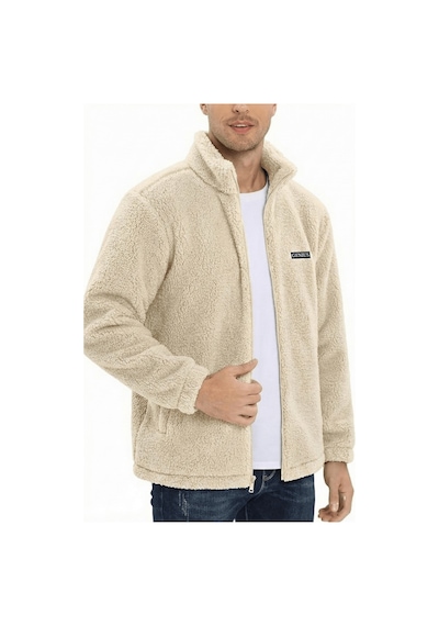 Genius Store Oversize Peluş Sweatshirt Erkek Polar Sweatshirt Erkek Sweatshirt Oversıze-peluss Ekru