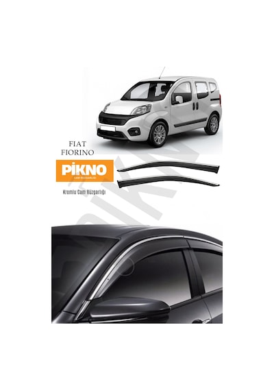Fiat Fiorino Kromlu Cam Rüzgarlığı 2'li Set A+ Plus
