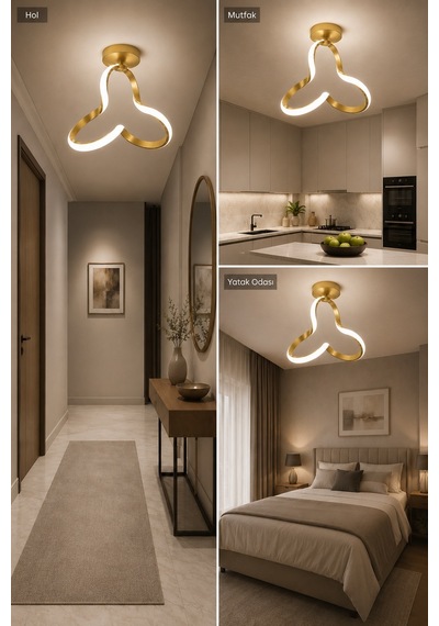 AvizeGO Cevina Led Plafonyer Avize Beyaz Işık Eskitme