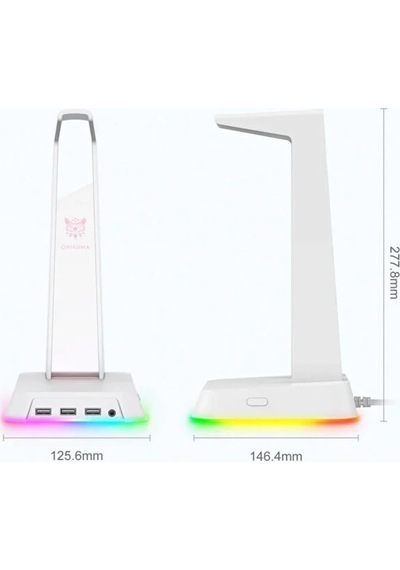 Bilişim Burada St-2 Rgb Kulaklık Tutucu & Kulaklık Standı Premium Gamer Yayıncı Ekipman Işıklı