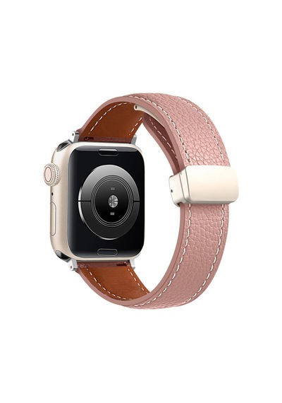 Apple Watch 38mm Kr414 Daks Deri Kordon Saat Değildir - Pembe Diğer