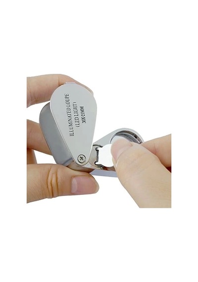 Kontrol, Için Özel Kutulu Metal Işıklı Lup 30x21
