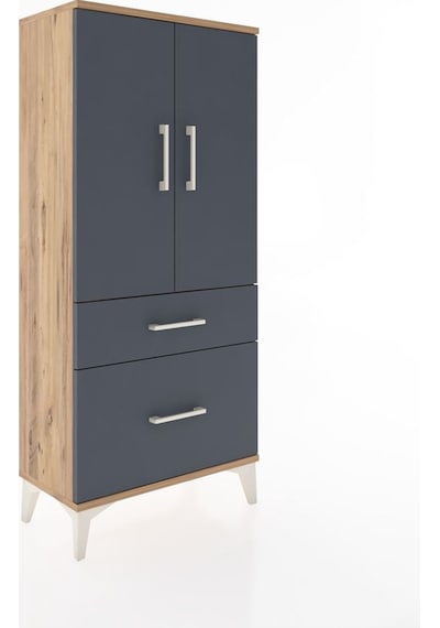 Hyperion Dolap 2 Raflı 2 Çekmeceli 2 Kapaklı 60x44x134 Çam-an... Çam