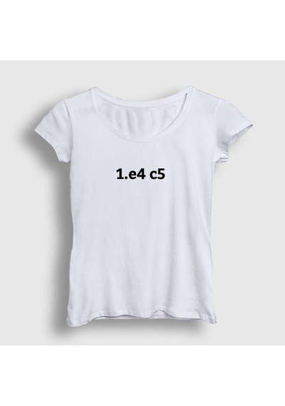 Noıssey Kadın Beyaz Sicilian Opening Chess Satranç T-shirt 339537tt