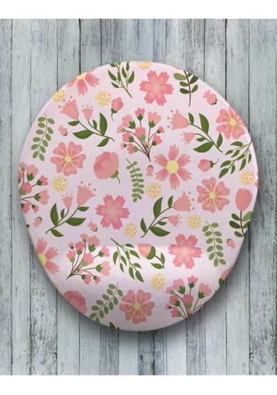 Pink Flower Oval Bilek Destekli Mouse Pad Mousepad