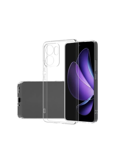Oppo Reno 13f 5g İle Uyumlu Kapak Kamera Korumalı Süper Silikon Şeffaf Kılıf
