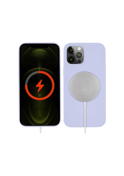 Apple Uyumlu iPhone 13 Pro Kılıf Zore Silksafe Wireless Kapak-Pembe Açı