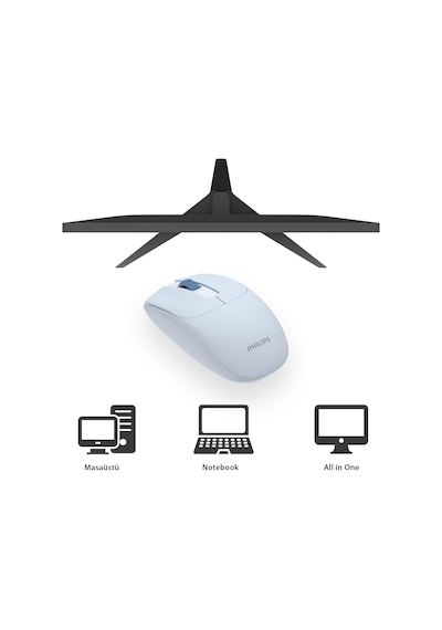Philips SPK7398 Kablosuz 1600 DPI 3 Tuşlu Optik Sessiz Mouse