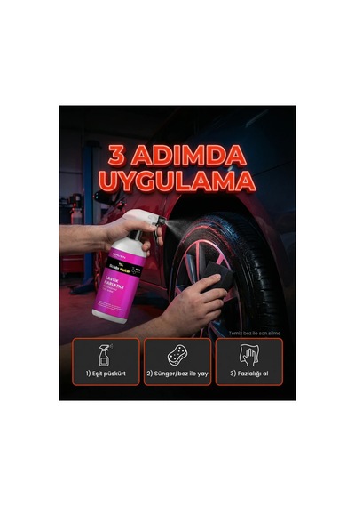 Araç Oto Lastik Parlatıcı Sprey 500ml Raven