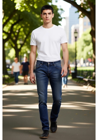 Ersefa Erkek Açık Comfort Denim Dar Paça Pantolon Fonksiyonel Dayanıklı Lacivert