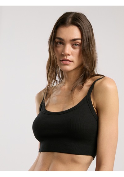 Everlast Ever Relaxed Rib Siyah Kadın Atlet Büstiyer Siyah