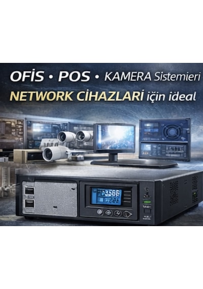 Necron Dtv-1kva Dt-v Serisi 1 Kva Online Ups 1000va 900w 0ms Geçiş Süresi Saf Sinüs Lcd Ekran