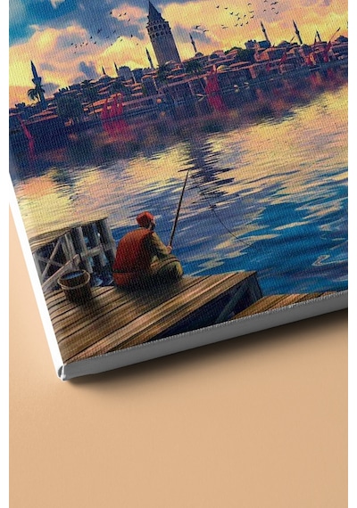 Webstyle Sayılarla Boyama Seti Kasnaklı Uzaktan Galata Kulesi 60 X 75 Cm