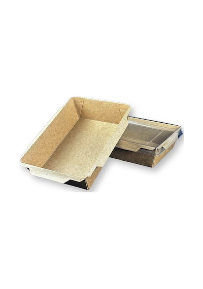 Kapaklı Kraft Yemek Kabı Lunch Box 750ml 400 Adet