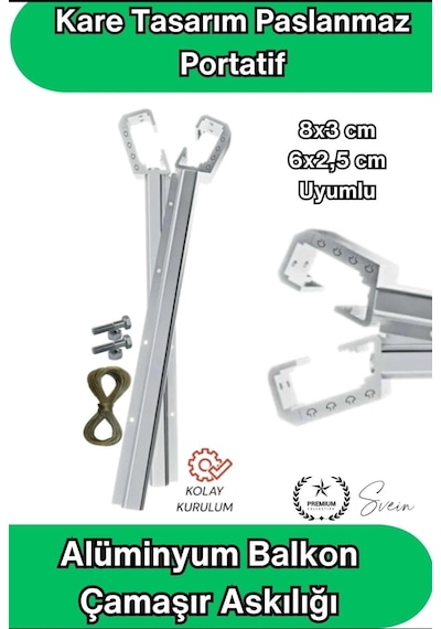 8x3 Ve 6x2.5 Cm Uyumlu Alüminyum Balkon Çamaşır Askılığı Takılabilir Küpeşte Kurutmalık Kare Boru Uyumlu Balkon Demiri Açık Gri 8x3 Ve 6x2.5 Cm Uyumlu Alüminyum Balkon Çamaşır Askılığı Takılabilir Küpeşte Kurutmalık Kare Boru Uyumlu Balkon Demiri Açık Gri
