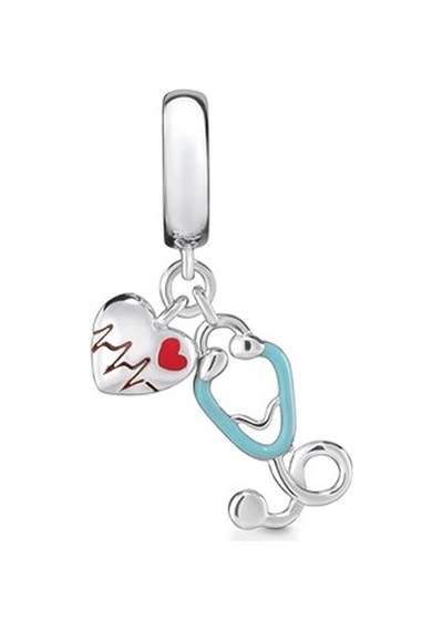 Stetoskop Sallantılı Charm Gümüş