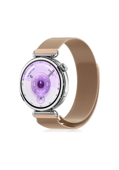 Huawei Watch Gt 4 / Gt 5 / Gt 6 41mm Ve Gt 5 Pro 42mm İle Uyumlu 18mm Hasır Metal Kordon Milanese Mıknatıslı Kayış