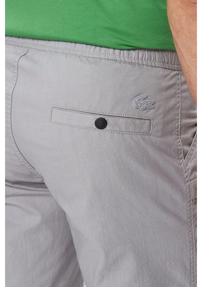 Lacoste Men's Regular Fit Cotton Bermuda Shorts Grey Erkek Pamuklu Bermuda Şort Gri