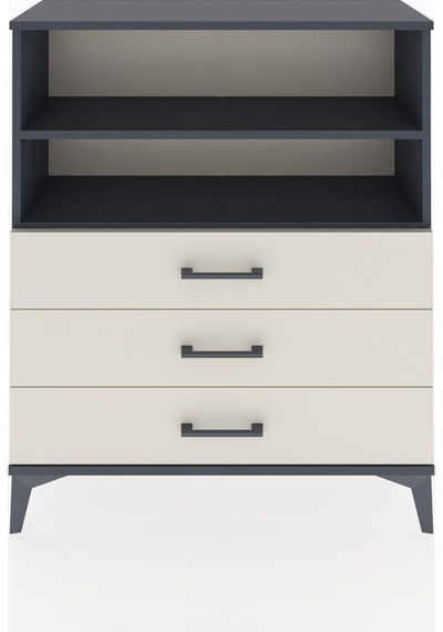 Arges Şifonyer 2 Raflı 3 Çekmeceli 88x30x106 Antrasit-aytaşı Antrasit