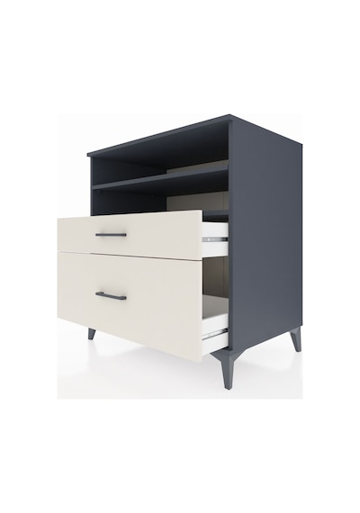 Kronos Şifonyer 2 Raflı 2 Çekmeceli 88x59x96 Antrasit-aytaşı Antrasit