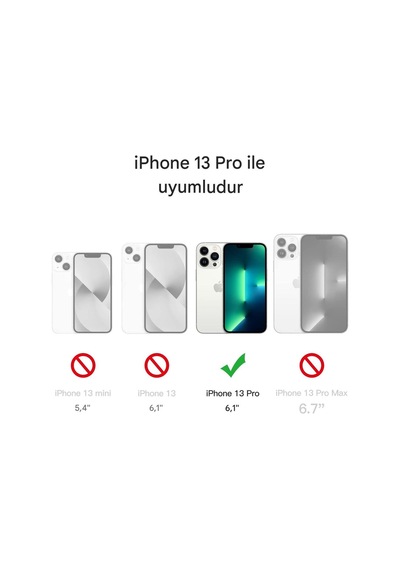 Apple Uyumlu iPhone 13 Pro Şeffaf Magsafe Kılıf Safe Şeffaf