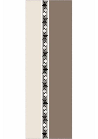 Bej Kaymaz Tabanlı Modern Kesme Rulo Yolluk Halı Vh019n11