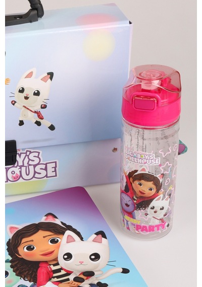 X Dekomus Lisanslı Gabby S Dollhouse Magic School Collection 500 Ml Tritan Matara, Saplı Çanta, Defter Ve Bloknot Seti Altın