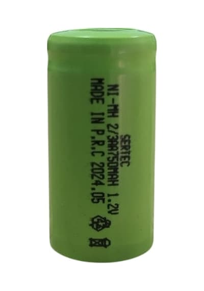 Büro Ev Ofis İçin Başsız/flathead 1.2v 750mah 2/3aa Ni-mh Şarjlı Pil