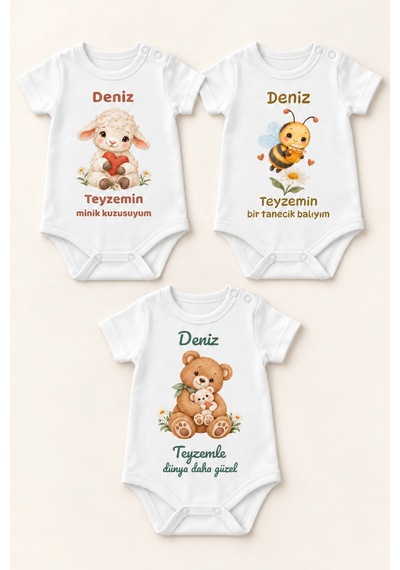 Babylimon İsme Özel 3 Lü Bebek Zıbın Seti Teyzemin Minik Sevgisi Kısa Kollu Beyaz %100 Pamuk Beyaz - 928243216 Beyaz Babylimon İsme Özel 3 Lü Bebek Zıbın Seti Teyzemin Minik Sevgisi Kısa Kollu Beyaz %100 Pamuk Beyaz - 928243216 Beyaz