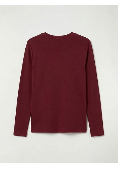Lcwaıkıkı Basic Bordo Bisiklet Yaka Kadın Body