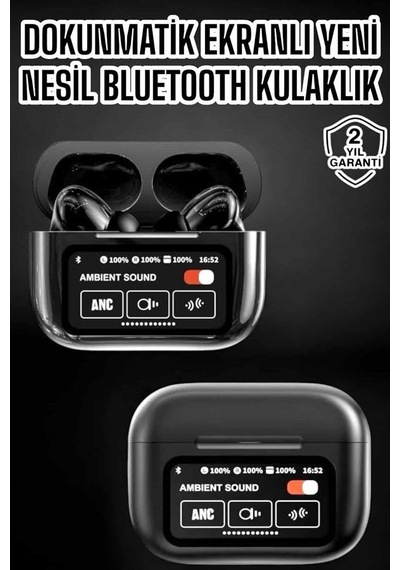 Bluetooth Kulaklık Kablosuz Ekranlı Anc/enc Destekli Dokunmatik 1