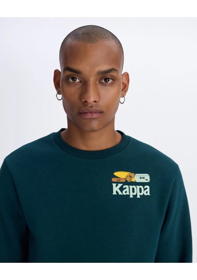 Kappa Authentic Authentic Graphik Pyke Unisex Sweatshirt-yeşil Yeşil
