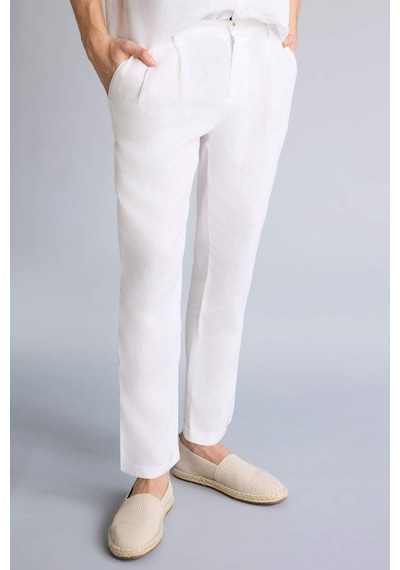 Defacto Relax Fıt Duble Paça Keten Pantolon C1826ax26smwt32 Beyaz-wt32 Defacto Relax Fıt Duble Paça Keten Pantolon C1826ax26smwt32 Beyaz-wt32