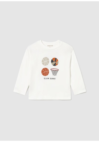 Mayoral Uzun Kollu Erkek Bebek T-shirt 2060 Krem