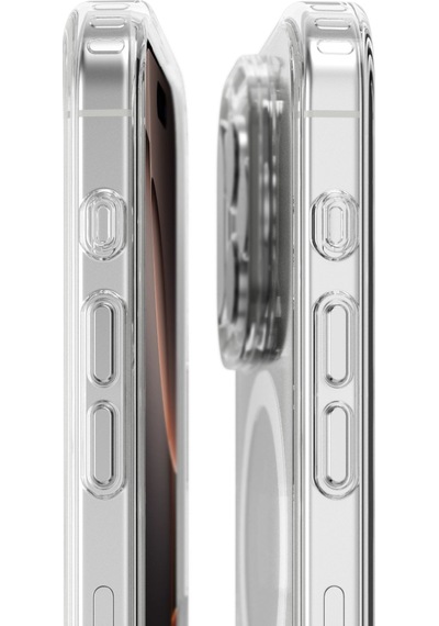 Vonmahlen Apple Uyumlu iPhone 16 Pro Max Şeffaf Magsafe Kılıf Beyaz