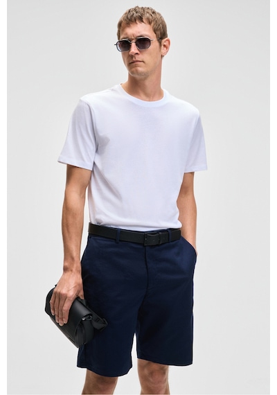 Grımelange Mocassın Erkek %100 Pamuk Relaxed Fit Yuvarlak Yaka Kısa Kollu Beyaz T-shirt